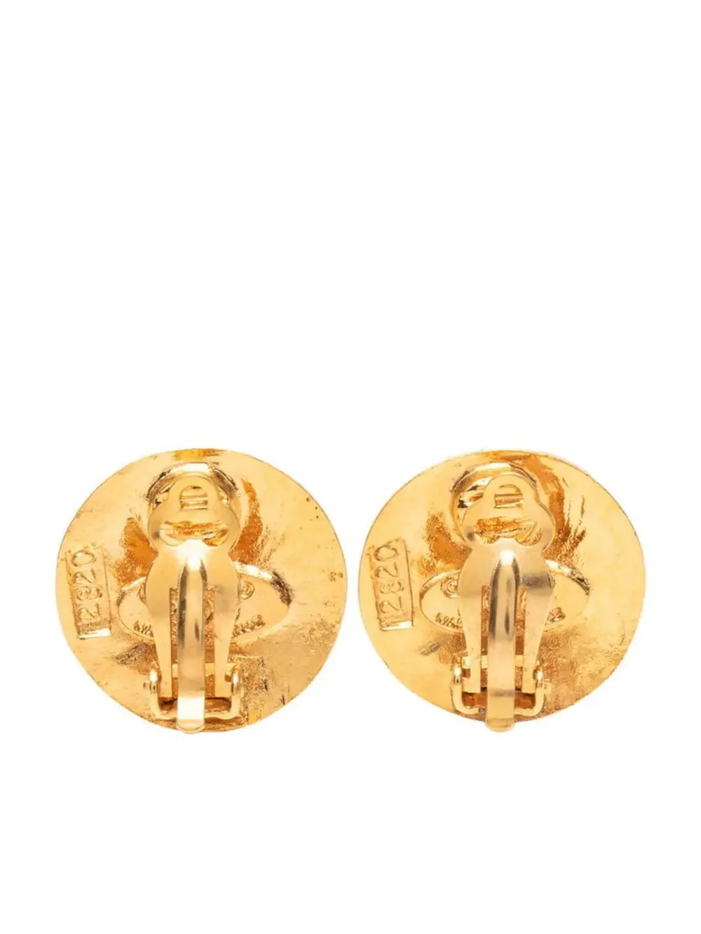 Chanel Cc Logo Round Clip-On Earrings #327476C61B